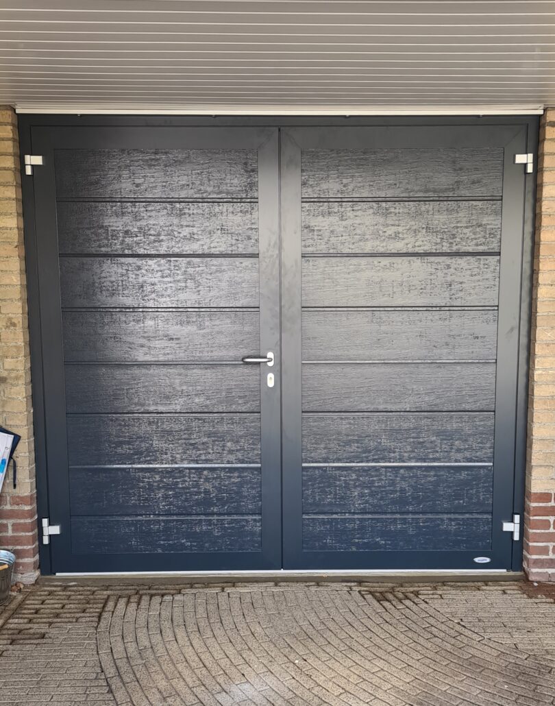 Duoport – Woodgrain – Horizontaal breed – RALkleur naar keuze