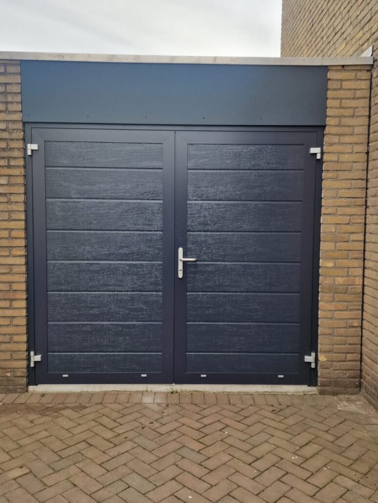 Duoport – Woodgrain – Horizontaal breed – RAL5004