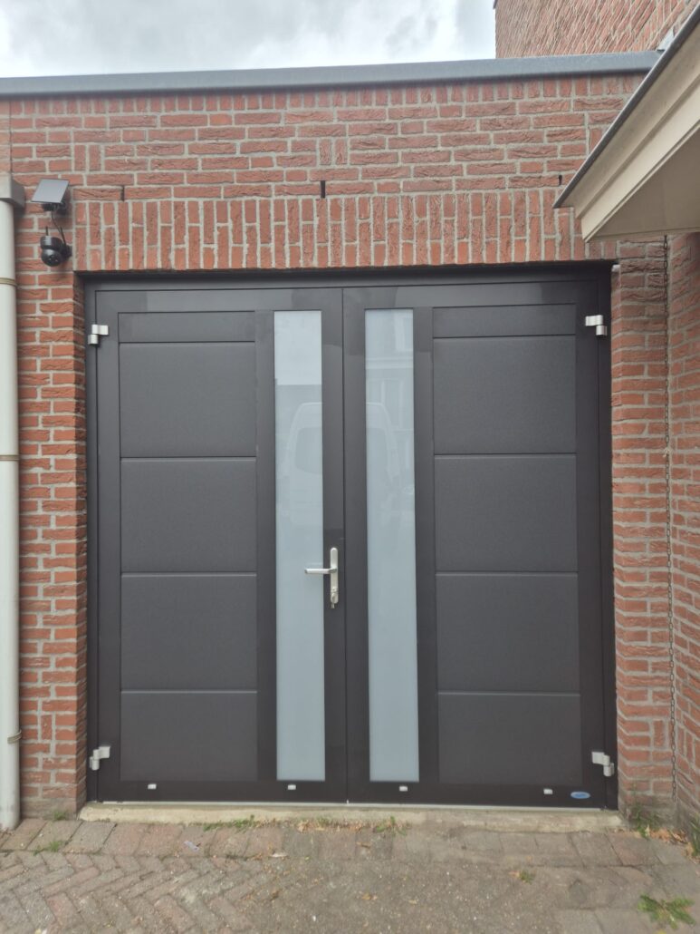 Duoport Premium – Satin black – Verticaal melkglas