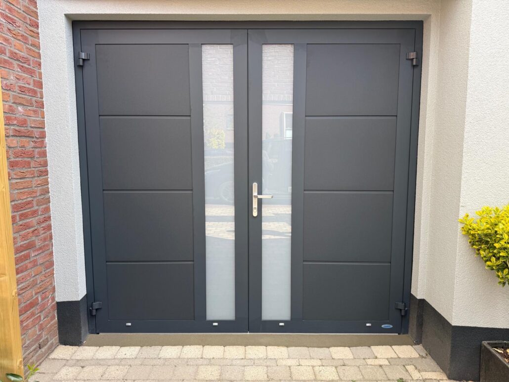 Duoport Premium – Satin dark Grey – HR++ verticaal melkglas
