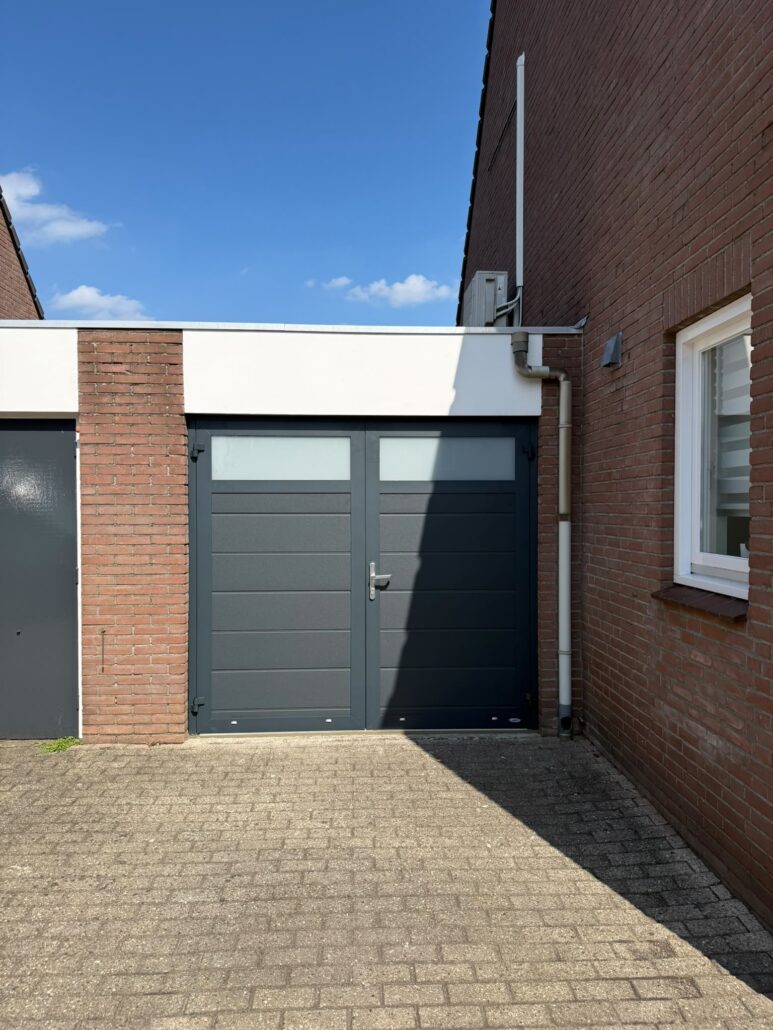Duoport Premium – Satin dark grey – Horizontaal melkglas